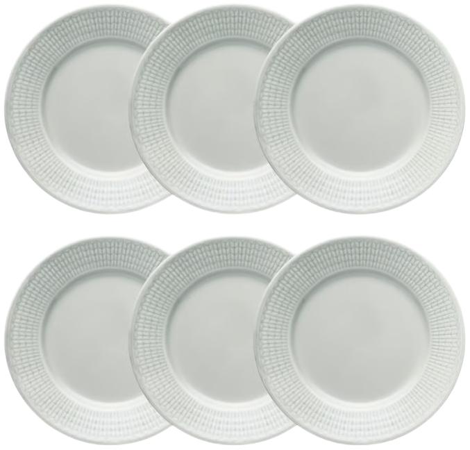 Swedish Grace assiett 17 cm 6-pack Dimma (grå) Rörstrand