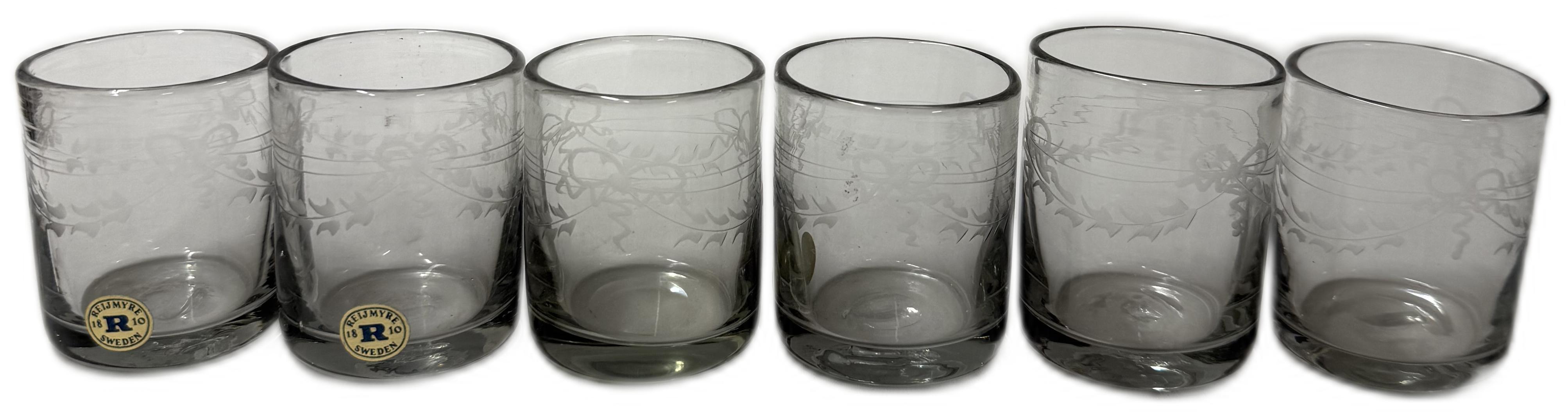 Reijmyre Snapsglas med gravyr, 6-pack