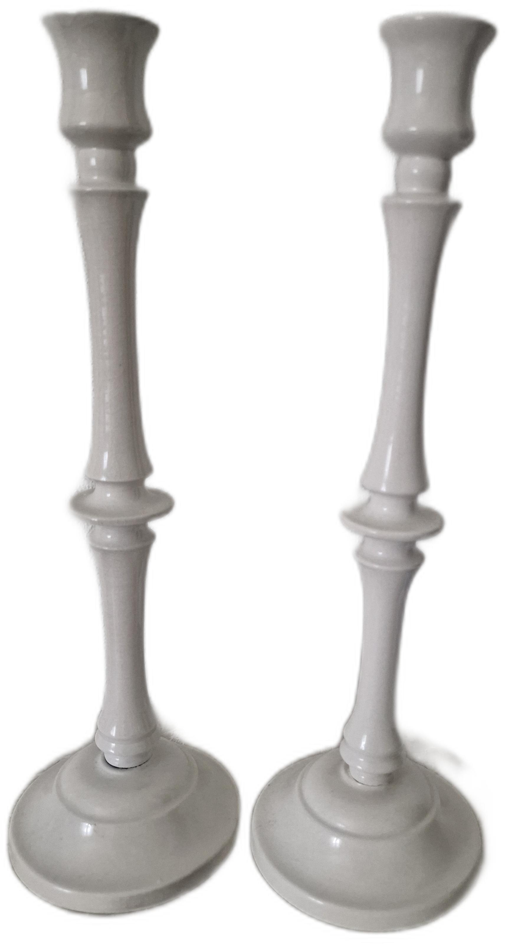 Ljusstakar i vitt, 2-pack