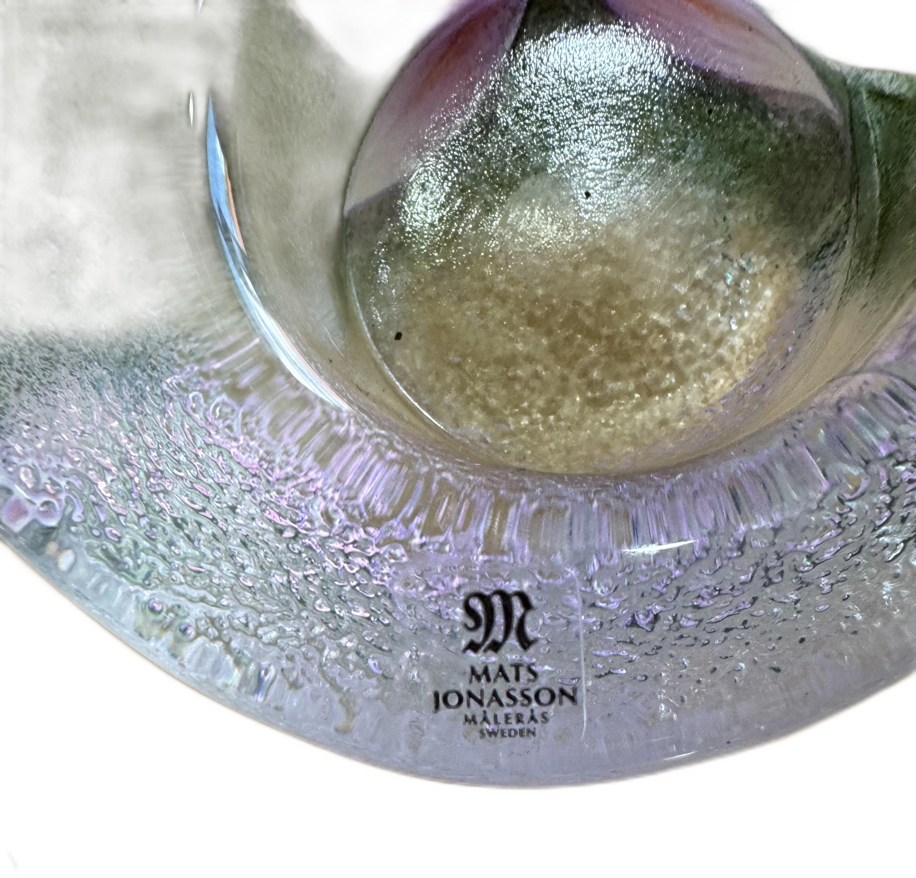 Mats Jonasson Glasfigur med blomma