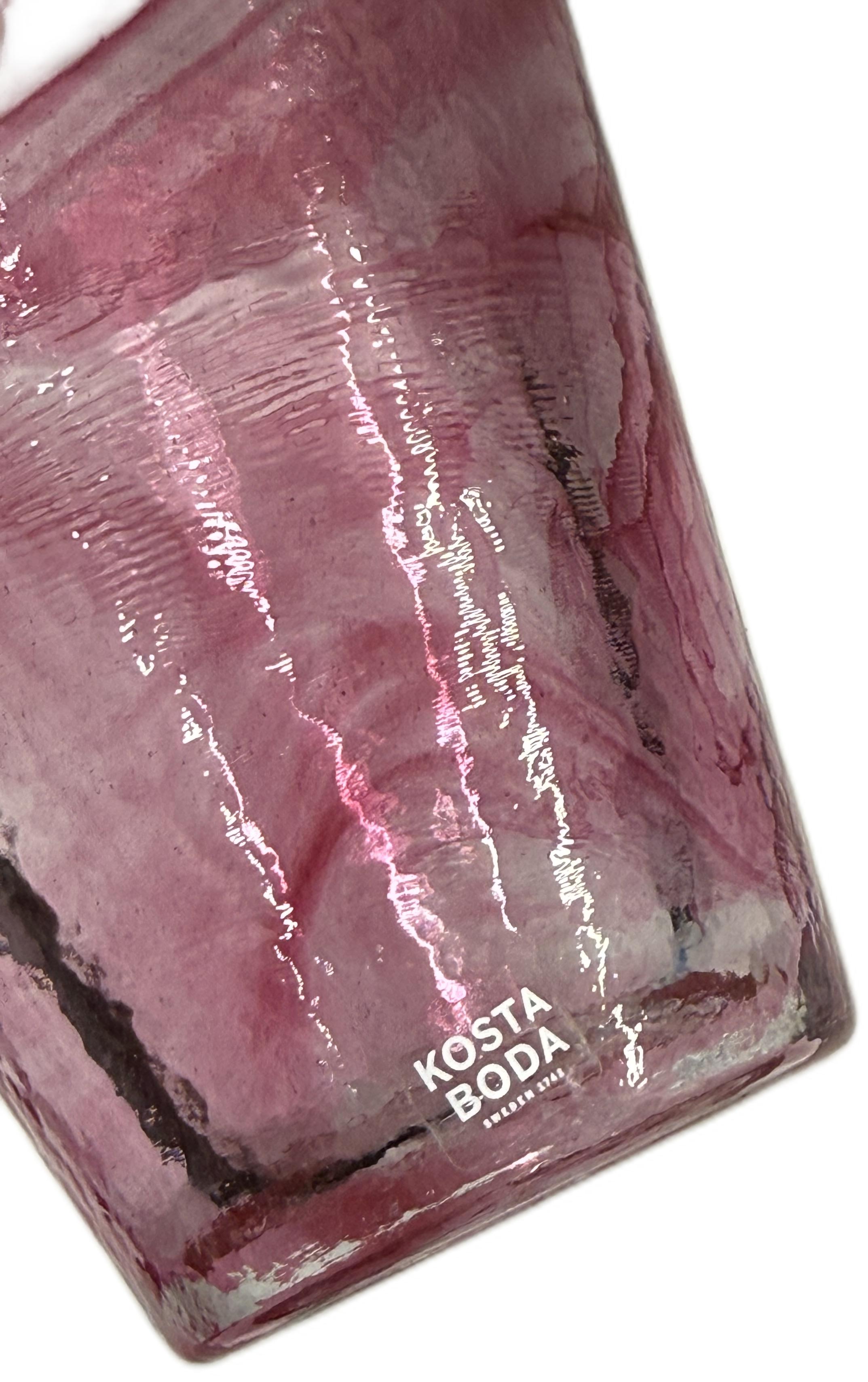Kosta Boda Ulrika Hydman Vallien Vattenglas Rosa Swirl 2-pack